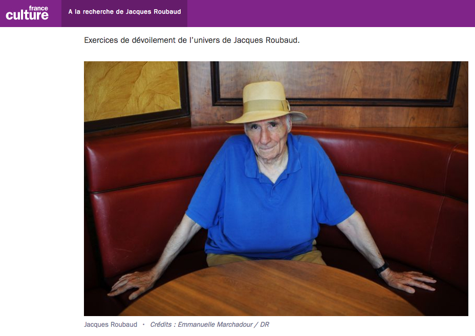 Robaud DIACRITIK Christian Rosset « à la recherche de Jacques Roubaud